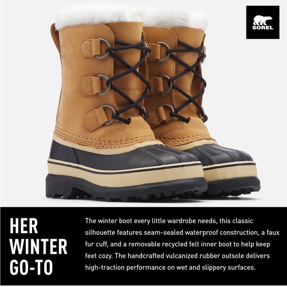 Sorel Caribou Waterproof Boots - Kids' Size 3